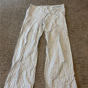 RSQ Men's Light Blue and White Striped Chinos